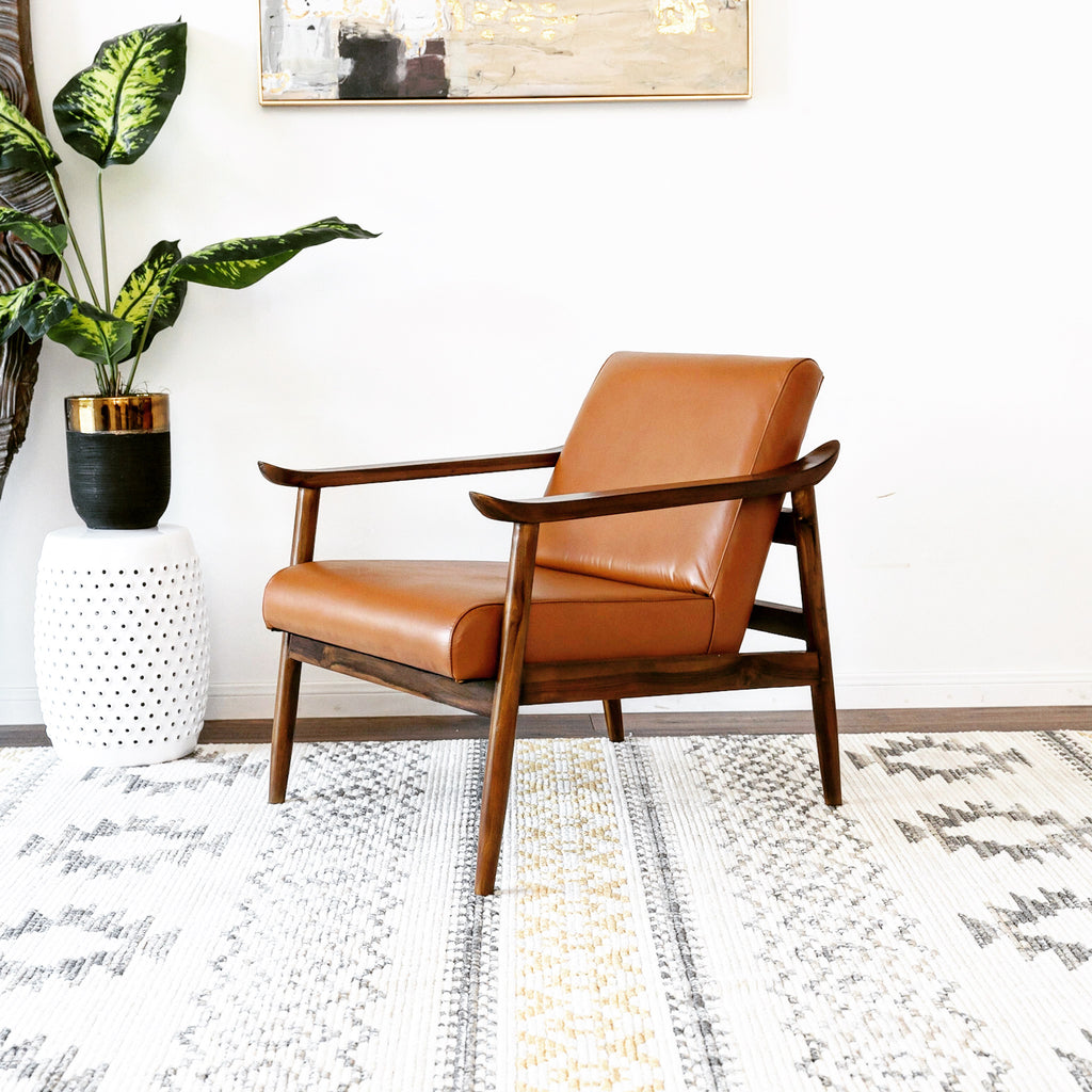 Mid in Mod - Mid century Furniture - Handcrafted Brown Chair