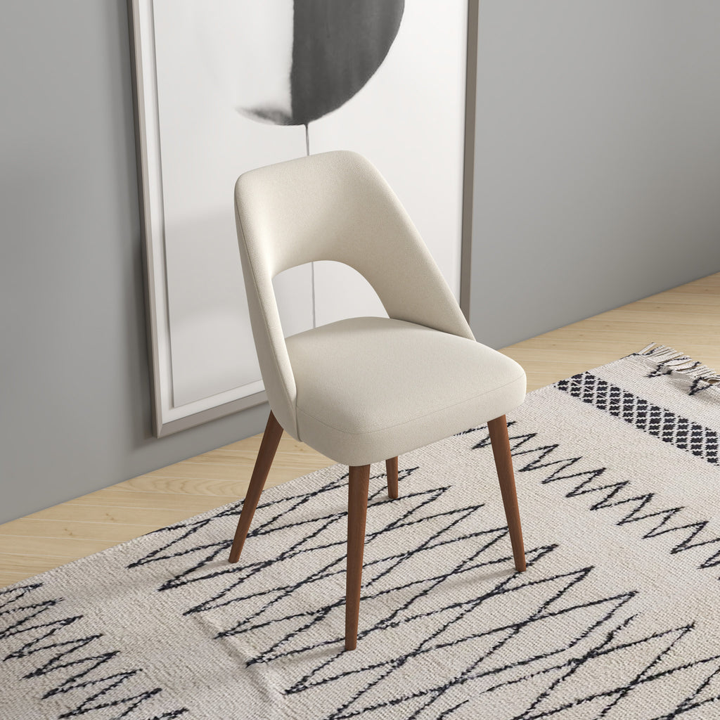 Ariana Modern Dining Chair - Beige Boucle | MidinMod | Houston TX | Best Furniture stores in Houston