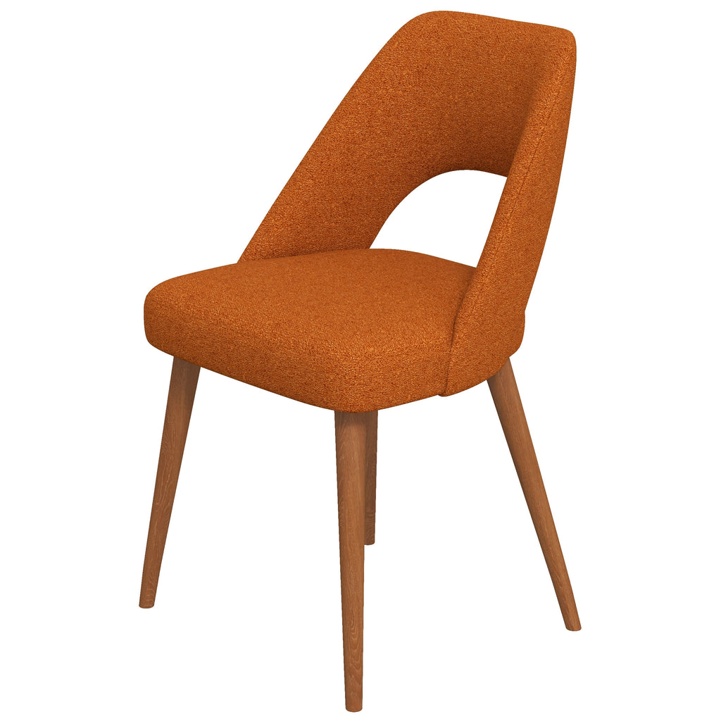 Ariana Modern Dining Chair -Burnt Orange Boucle | MidinMod | TX | Best Furniture stores in Houston