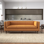 Brooklyn Tan Leather Sofa Couch | MidinMod | Houston TX | Best Furniture stores in Houston