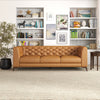 Fargo Tufted Rectangular Tight back Genuine Tan Leather | MidinMod | Best Furniture stores in Houston