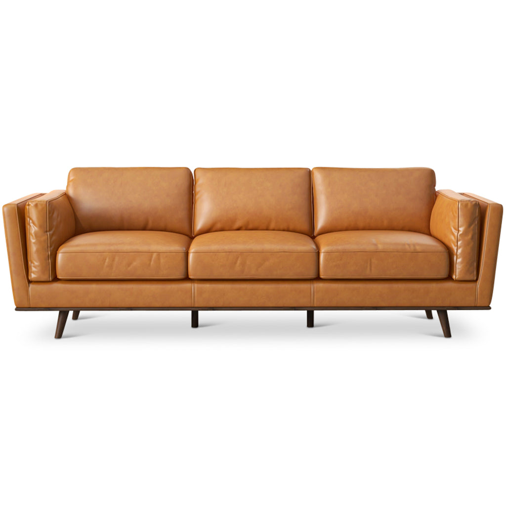 Ferre Leather Sofa - Tan Leather | MidinMod | Houston TX | Best Furniture stores in Houston
