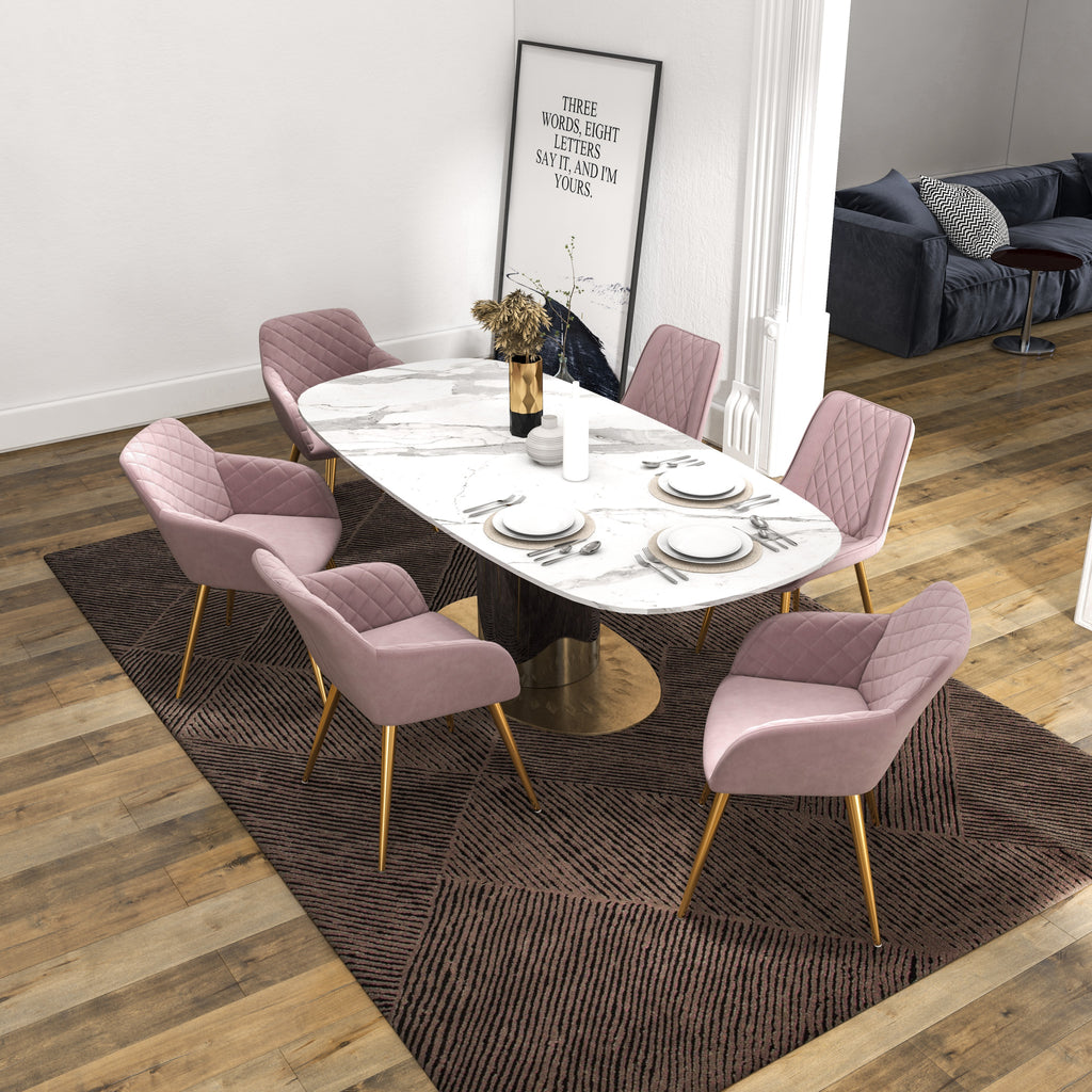 Jasmine Dining Chair - Pink Velvet | MidinMod | Houston TX | Best Furniture stores in Houston