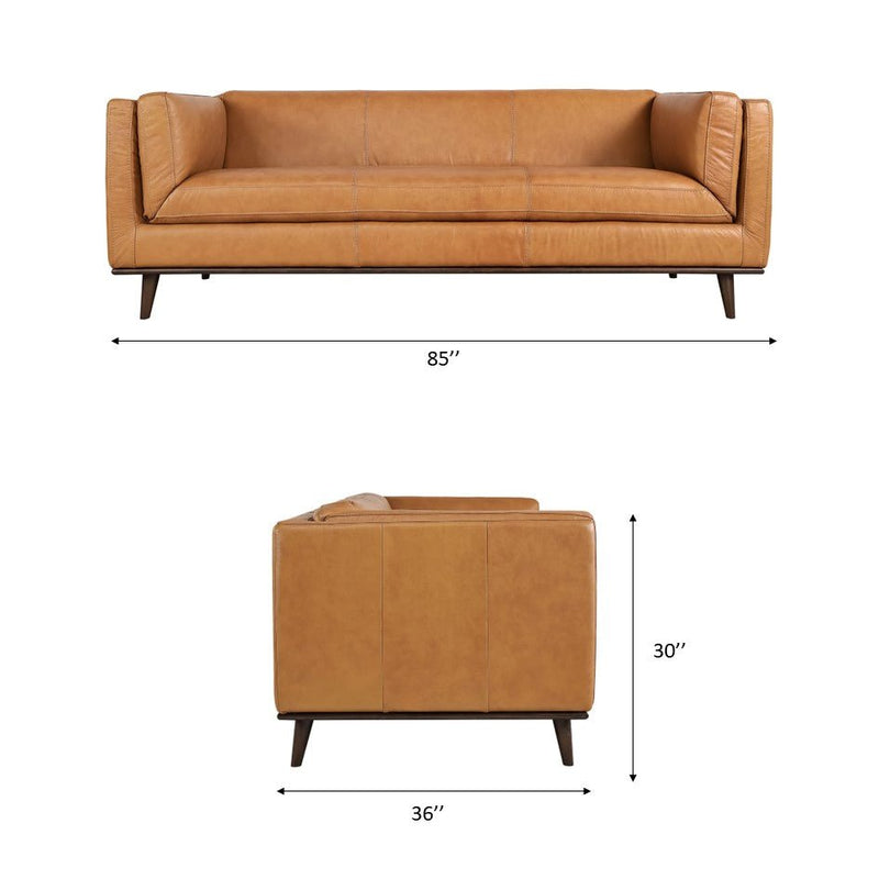 Brooklyn Tan Leather Sofa Couch | MidinMod | Houston TX | Best Furniture stores in Houston