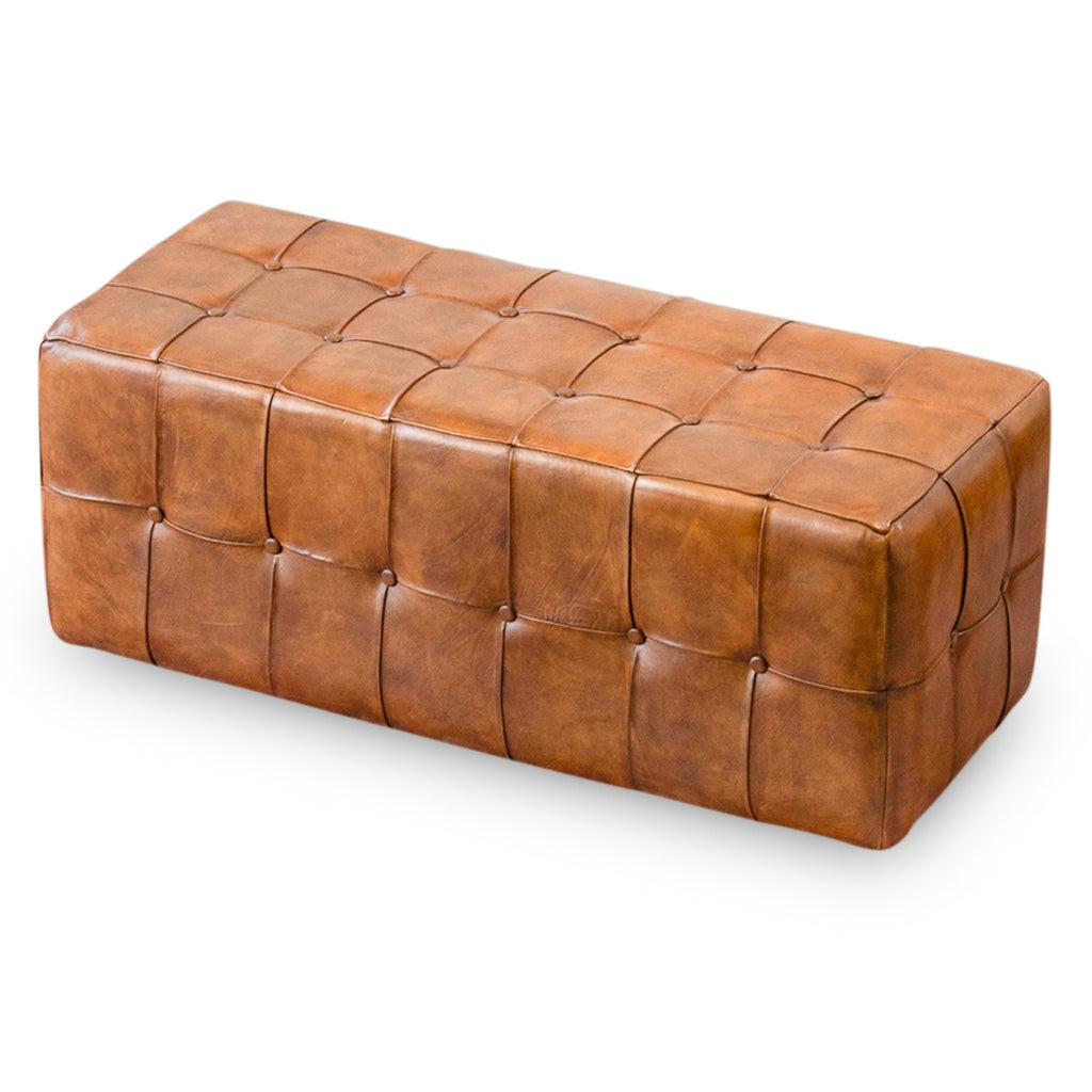Bunta Modern Tan Leather Bench | MidinMod | Houston TX | Best Furniture stores in Houston