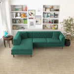 Caldo Sectional Sofa - Green Left Chaise | MidinMod | Houston | Best Furniture stores in Houston