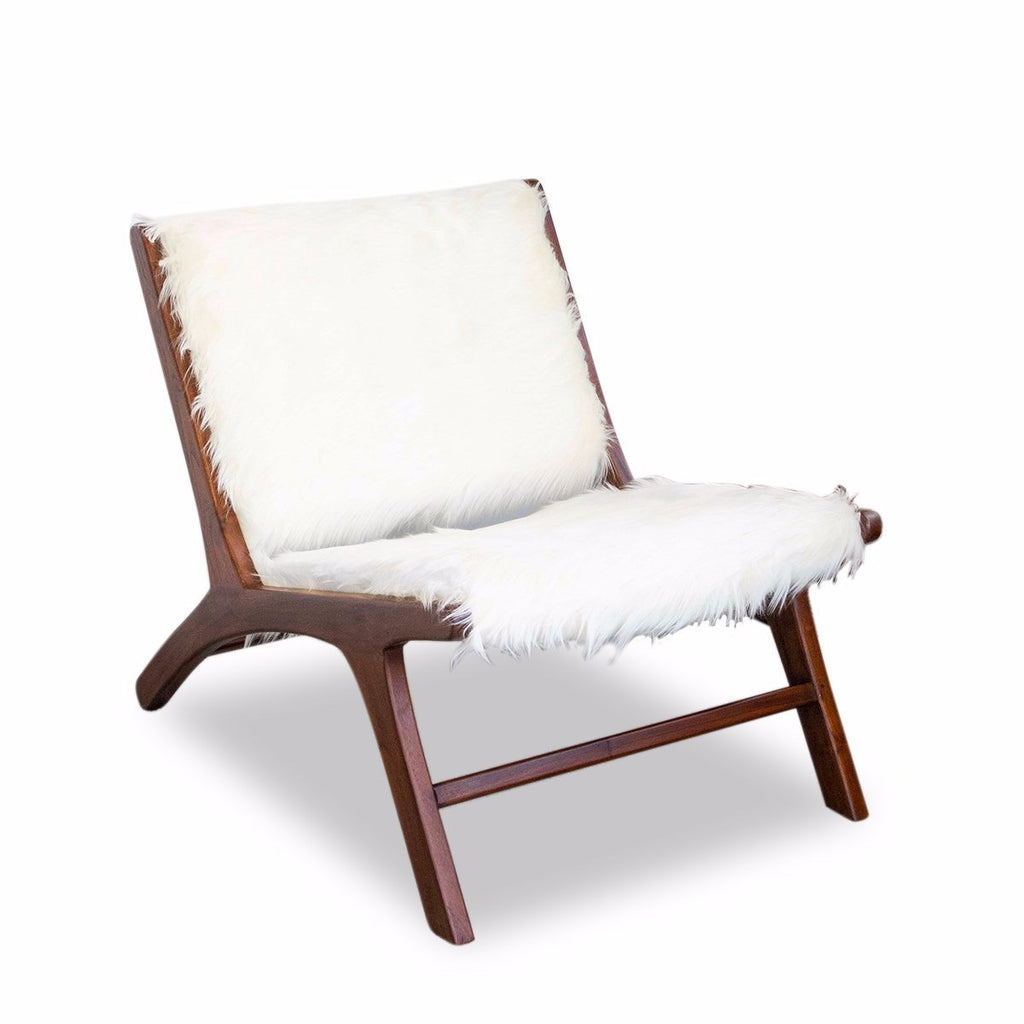 Quantum White Plush Lounge Chair | MidinMod | Houston TX | Best Furniture stores in Houston