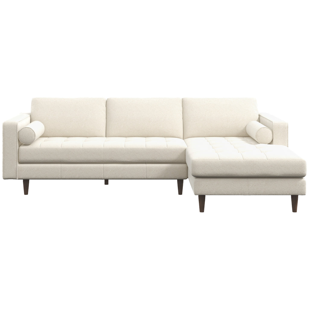 Daphne Sectional Couch Right Facing - Cream Boucle | MidinMod | TX | Best Furniture stores in Houston